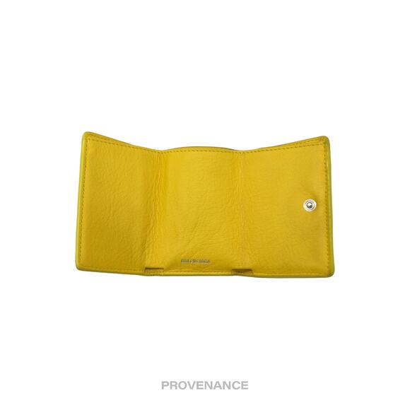 🔴 Balenciaga Papier Mini Wallet - Yellow Leather - Picture 6 of 10